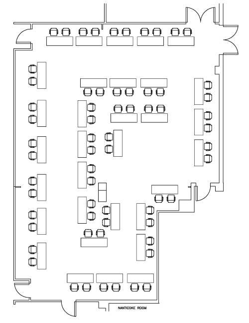 Nanticoke Room Diagram - Fair Style (Room A,B & C)